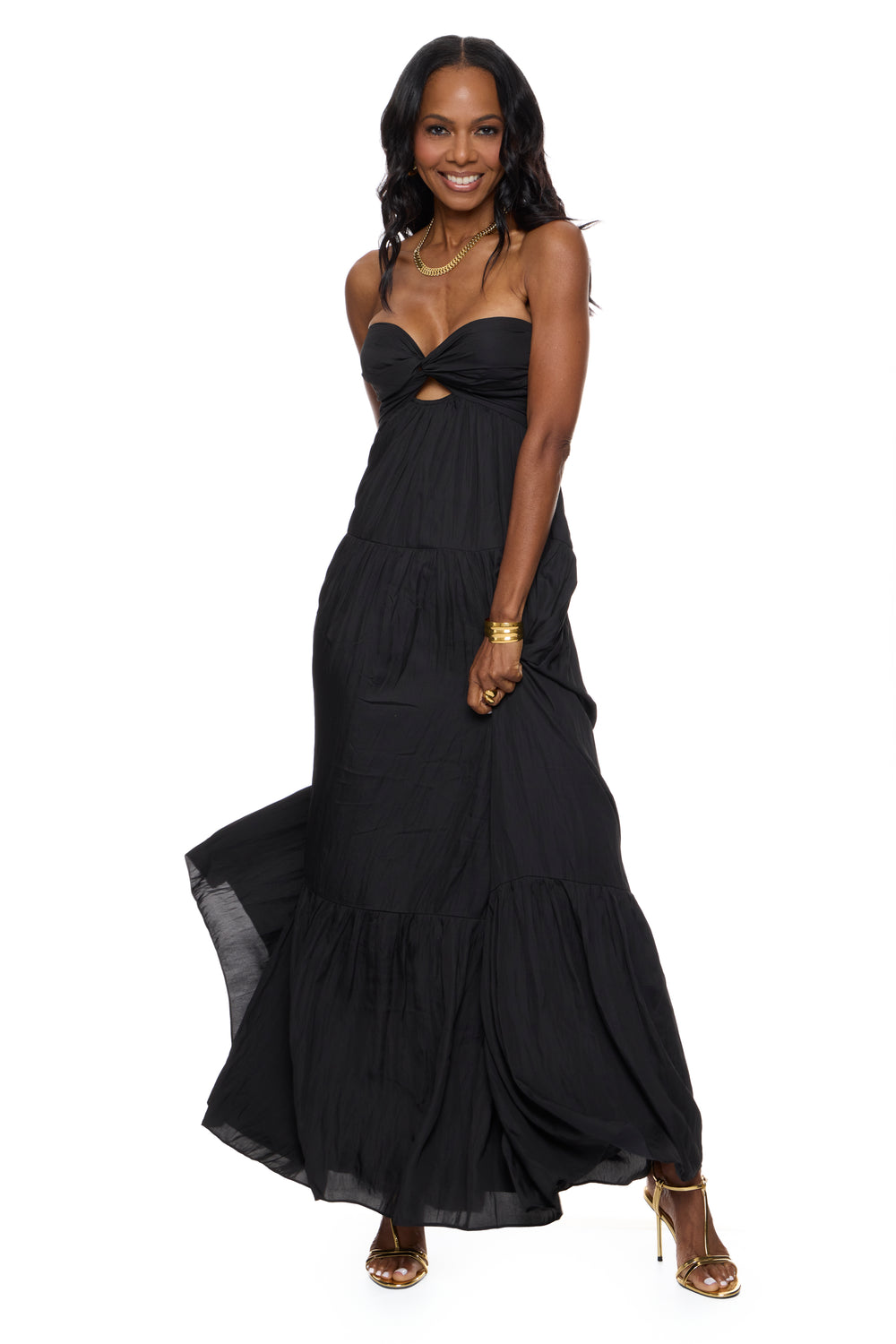 sky to moon black dress Black Square Neck Mini Dress by Sky to Moon