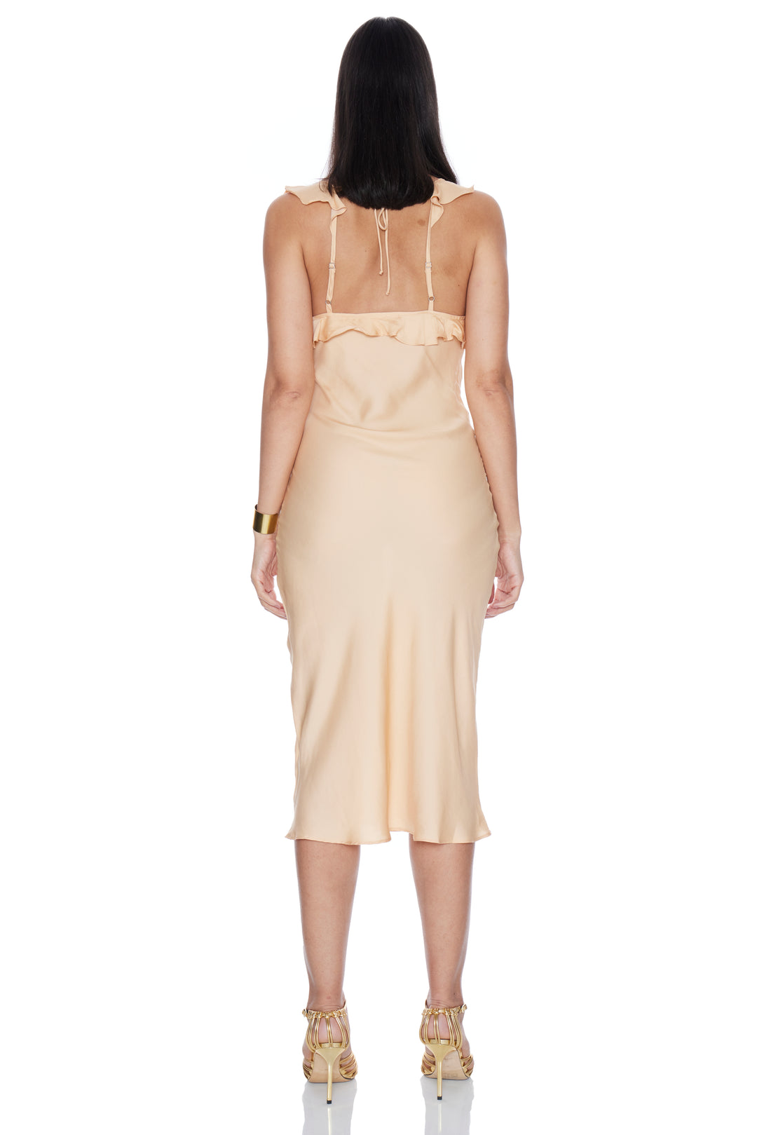 CHLOE SATIN RUFFLE SLIP DRESS – Leila Styyles CHLOE SATIN RUFFLE SLIP DRESS – Leila Styyles